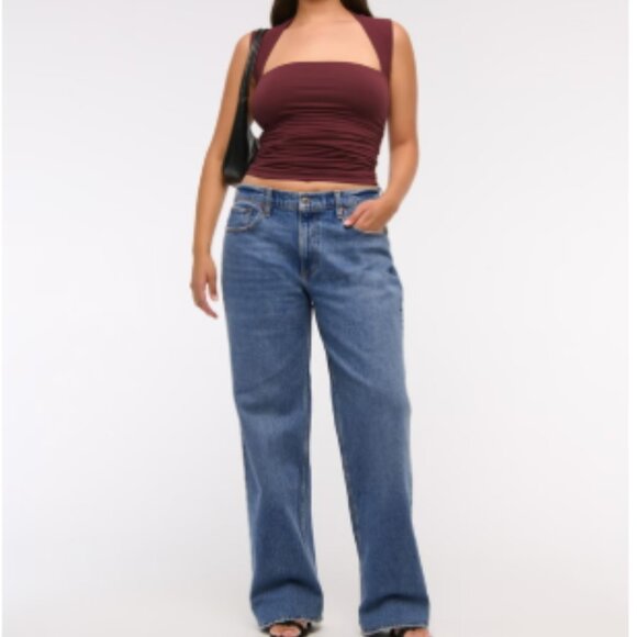 Abercrombie & Fitch Denim - Abercrombie & Fitch The Baggy Low Rise (Curve Love) Jeans Medium Wash 26 / 2R